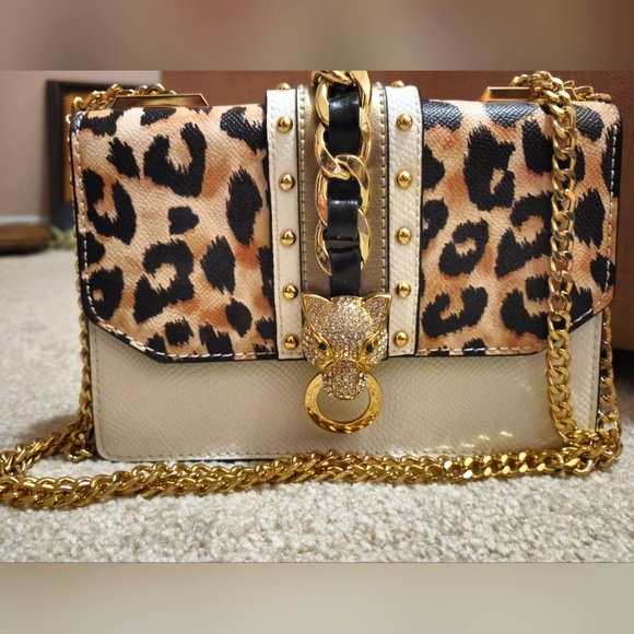 Aldo NWOT Chain strap Cheetah Print Purse - Picture 1 of 11